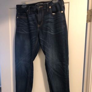 Express cropped girlfriend jeans worn once